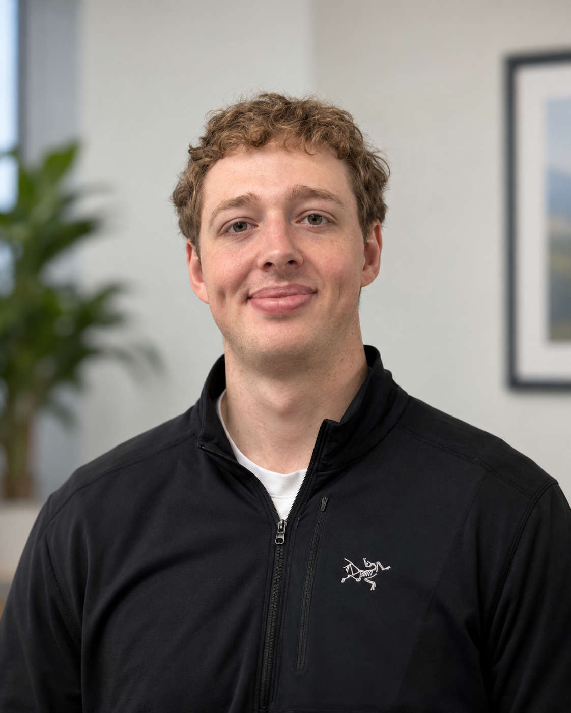 Finn Holt, co-founder, wearing a black jacket